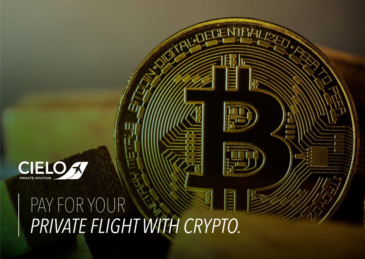 Charter and Pay a Private Jet with Cryptocurrency | Cielo Aviation